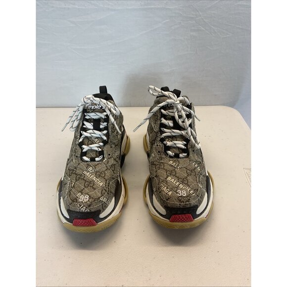 Gucci x Balenciaga the Hacker project Triple S Sneakers Womens Sz‎ 8 - Picture 4 of 16